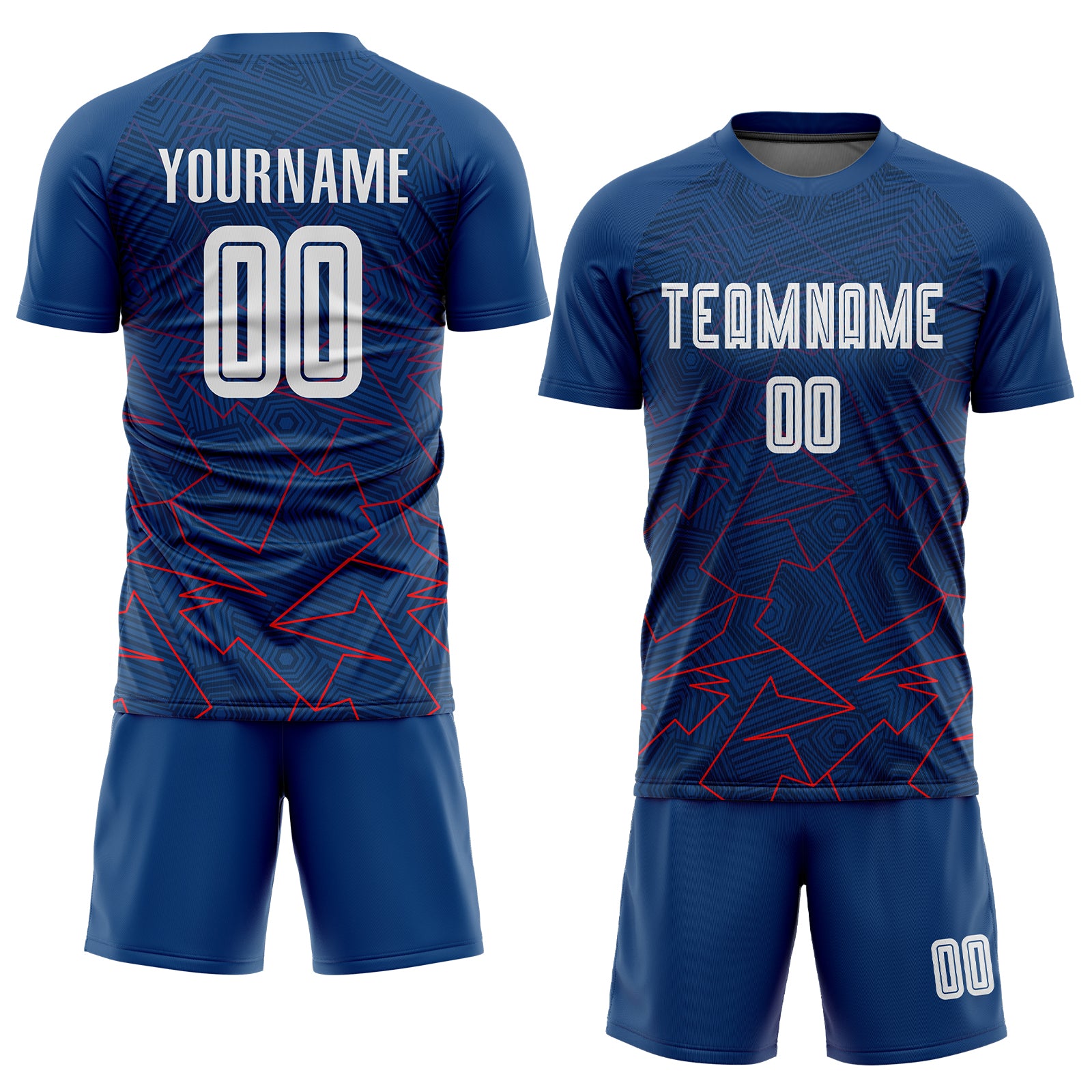 Custom Royal White-Red Away Sublimation Soccer Uniform Jersey～～～$16.99～Away Sublimation Soccer～～mysite～shopiaas～啦啦啦