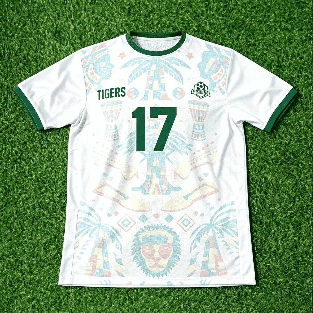 Tropical All Over Print Trendy Soccer Shirt, Custom Player Number Sports Top～Personalized Soccer Uniform～～$34.99～Soccer Jersey～～Amazon Seller～shopiaas～啦啦啦