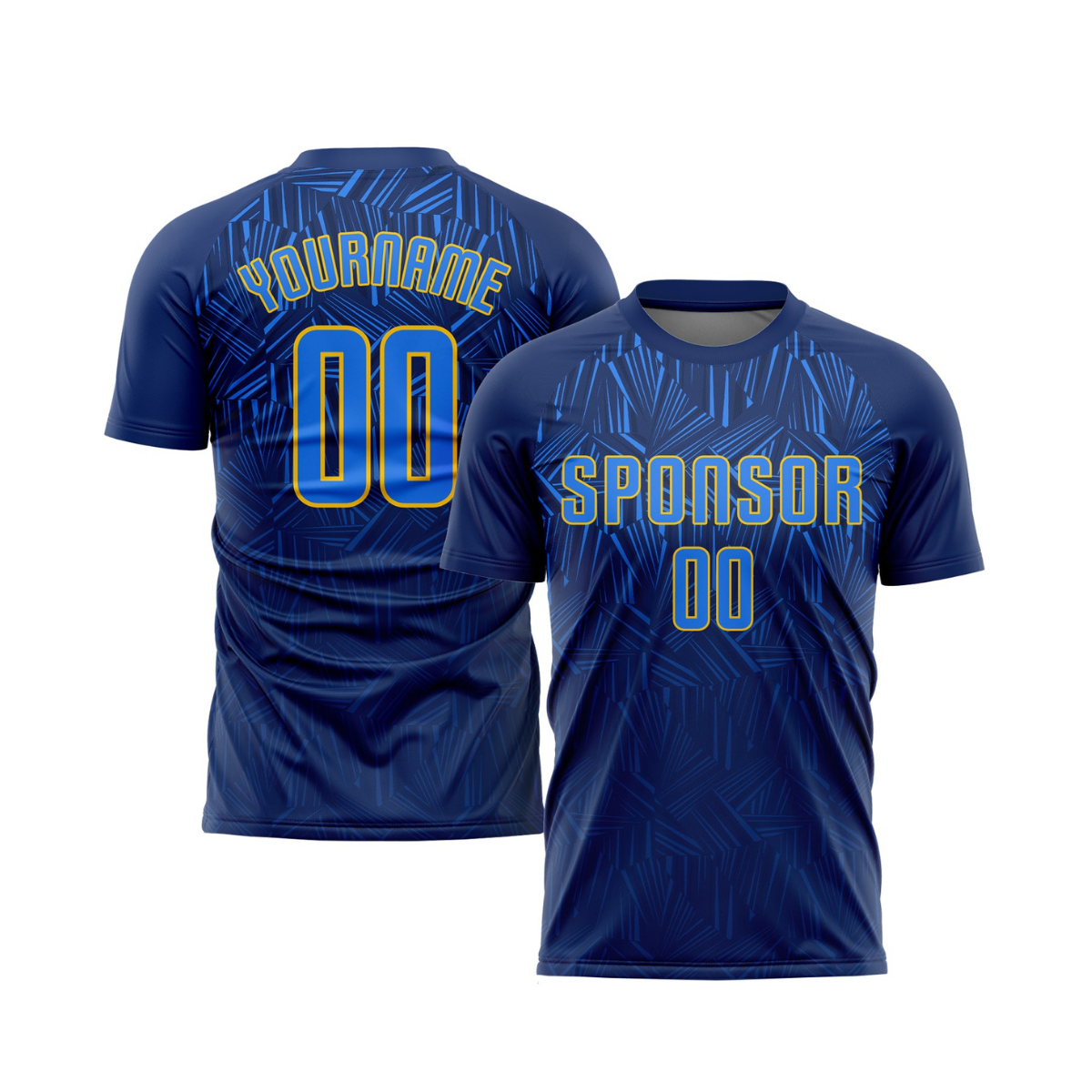 Custom Navy Royal-Gold Sublimation Soccer Uniform Jersey～～～$16.99～Sublimation Soccer～～mysite～shopiaas～啦啦啦