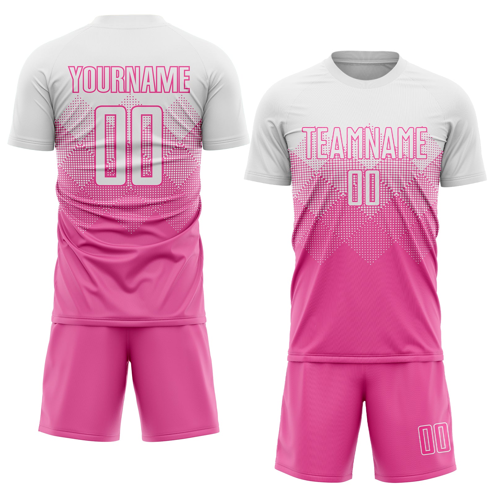 Custom Pink White Sublimation Soccer Uniform Jersey～～～$16.99～Sublimation Soccer～～mysite～shopiaas～啦啦啦