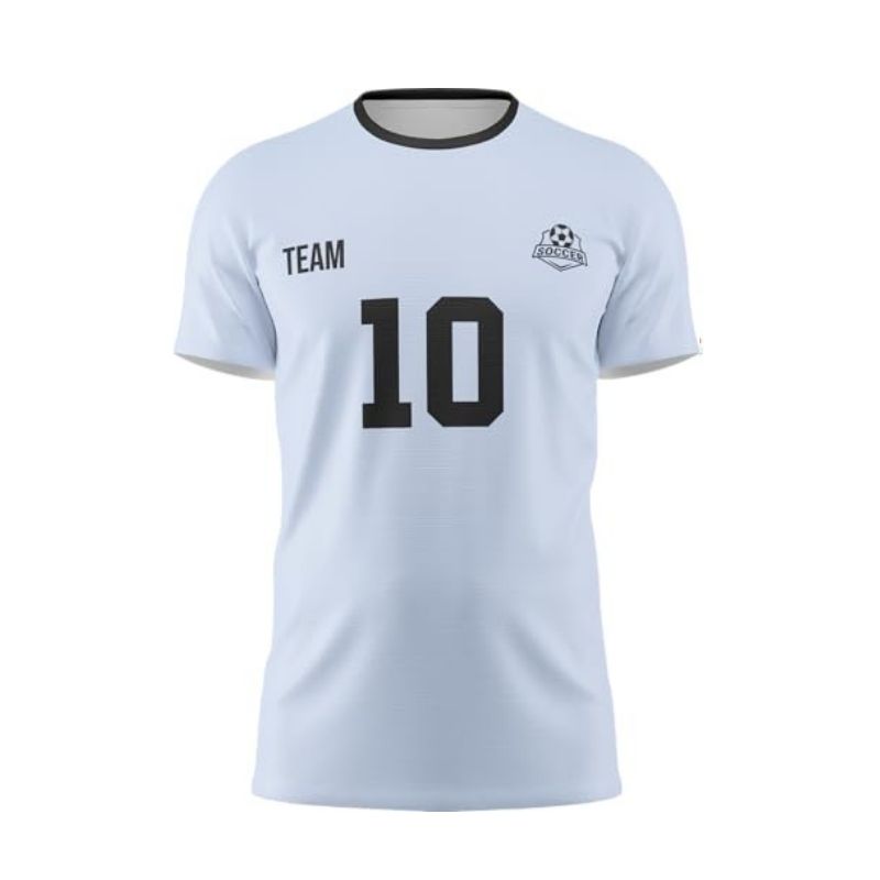 Basic Solid Crew Neck Football Training Jersey, Quick Dry Custom Team Number Match Shirt～Personalized Soccer Uniform～～$34.99～Soccer Jersey～～Amazon Seller～shopiaas～啦啦啦