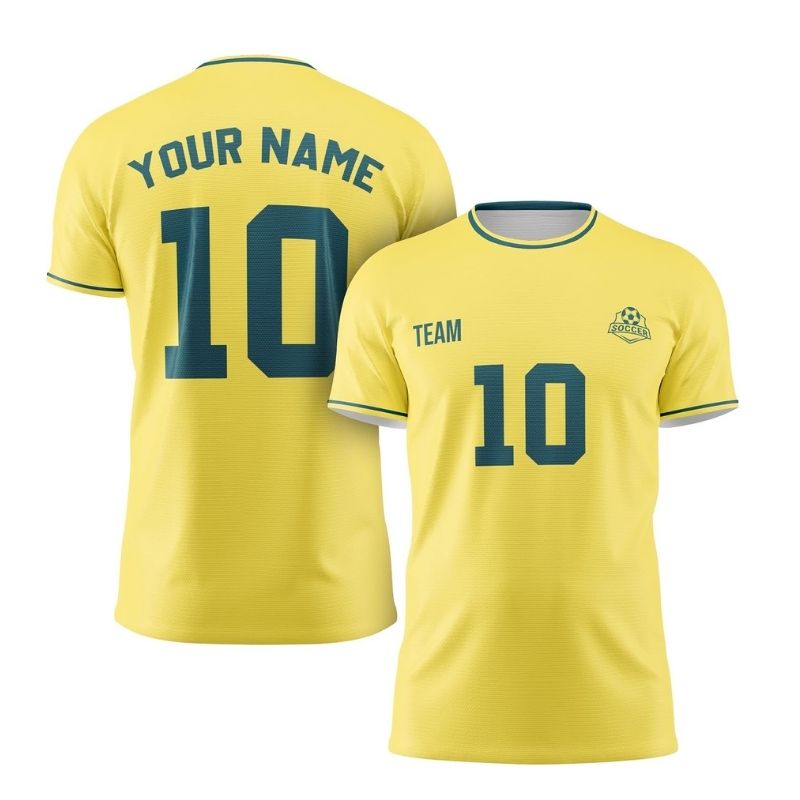 Custom Number & Name Soccer Jersey, Solid Color Breathable Football Training Shirt～Personalized Soccer Uniform～～$34.99～Soccer Jersey～～Amazon Seller～shopiaas～啦啦啦