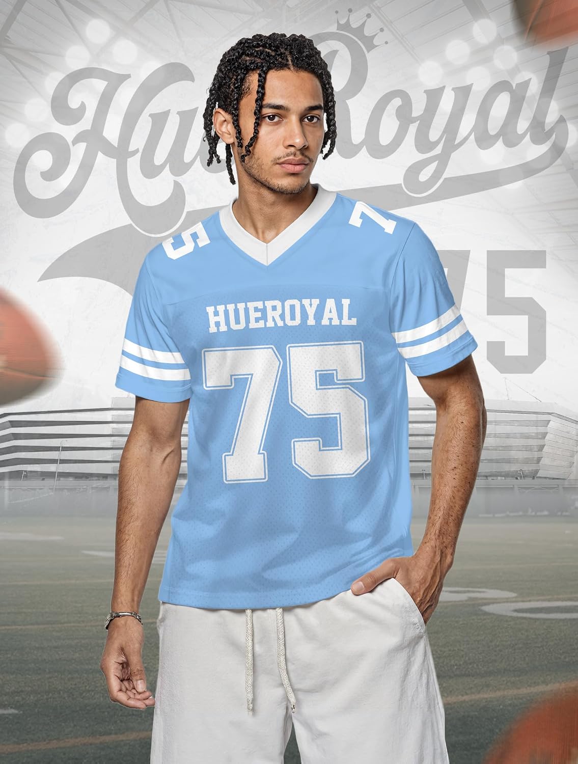 Custom Football Jersey Back View