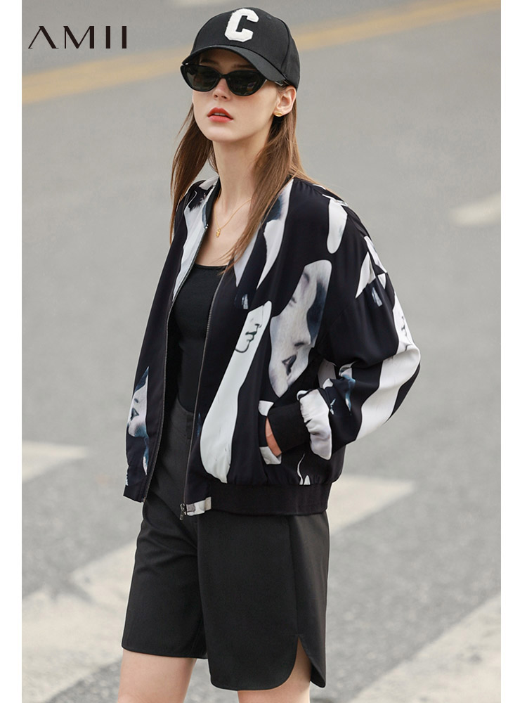 复制复制修改weight Amii Minimalism Spring Women Jacket Casual Printed Short Jackets Loose Zipper Streetwear Coats Ladies Female Outerwear 12240073～xfufuufufufufufufu～～$4,999.89～typeXiong～～～shopiaas～啦啦啦
