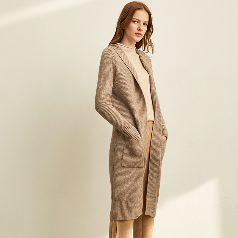 Amii Minimalism Spring Lazy Sweater Coat Women Fashion New Loose Hat Long Knitted Female Cardigan Tops  11940475～～～$37.48～～xiong,huan one,huan two,huan three～～shopiaas～啦啦啦