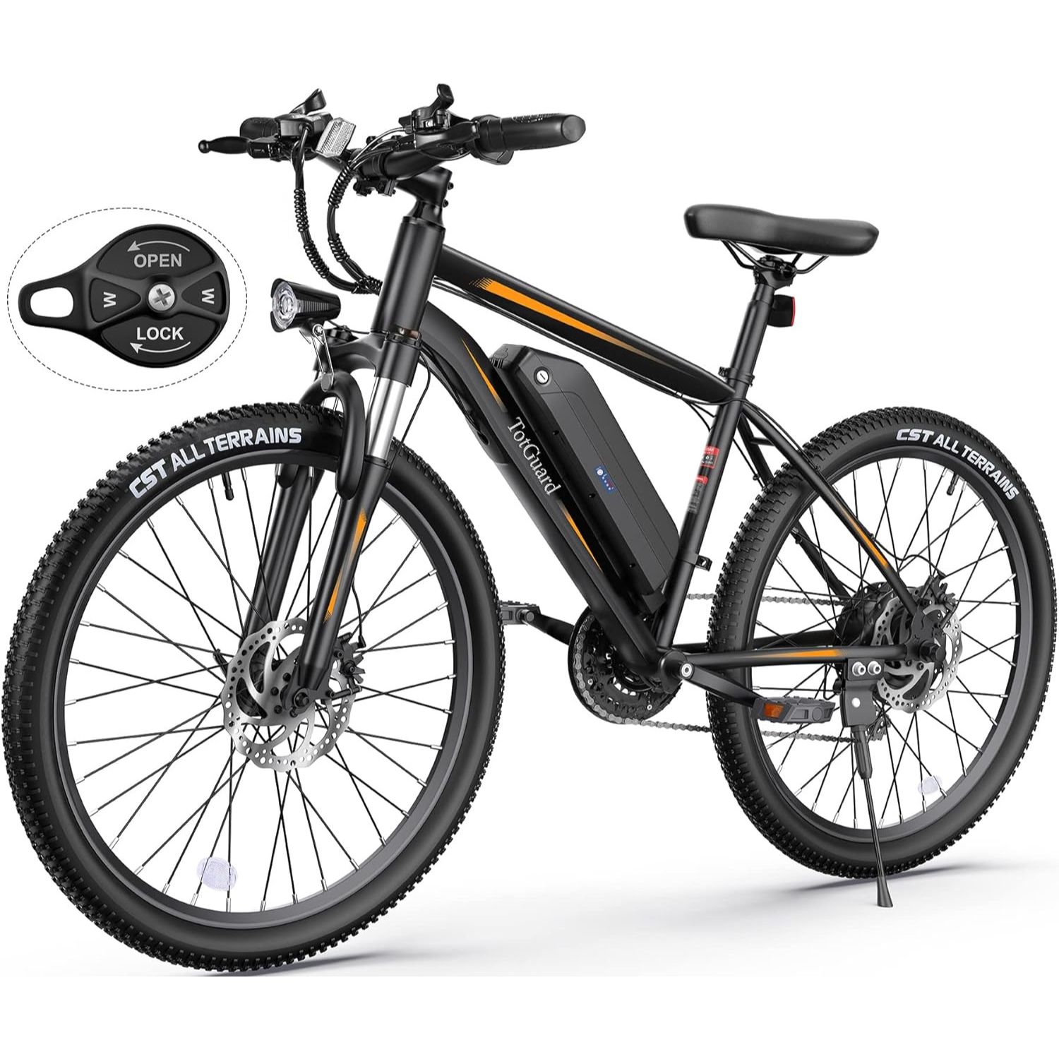 ANCHEER 500W Electric Bike 27.5 Electric Mountain Bike 48V 10.4Ah Removable Battery