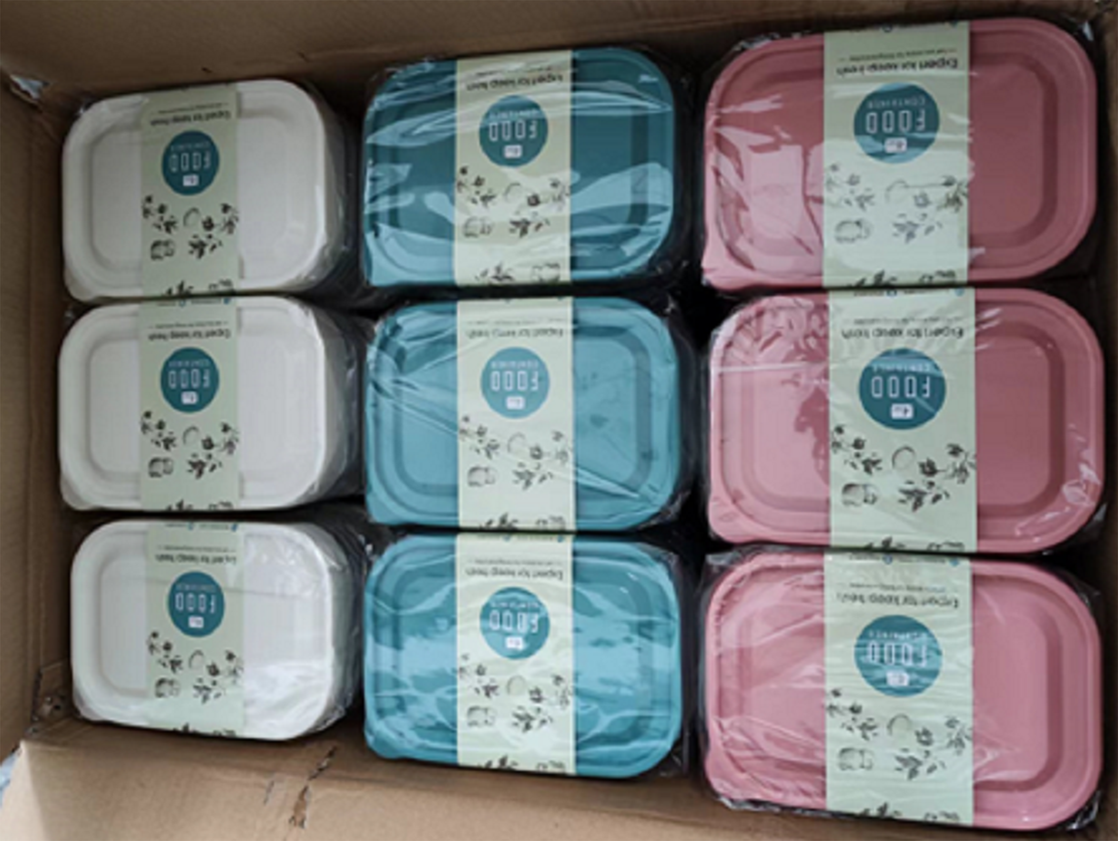 Set de pote plastico de 4 unidades