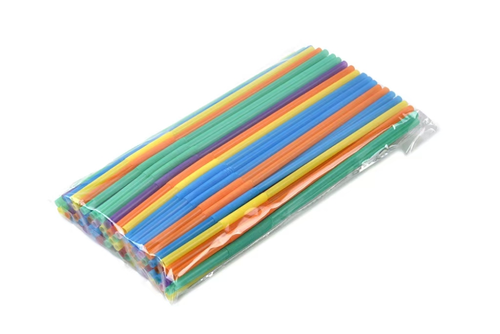 Pajita plástica desechable