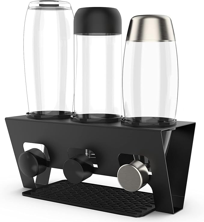 Rainsworth Duo & Crystal Bottle Holder, Set of 3 Accessories, Drip Holder, Drip Rack, Bottle Dryer Glass Bottle, Stainless Steel