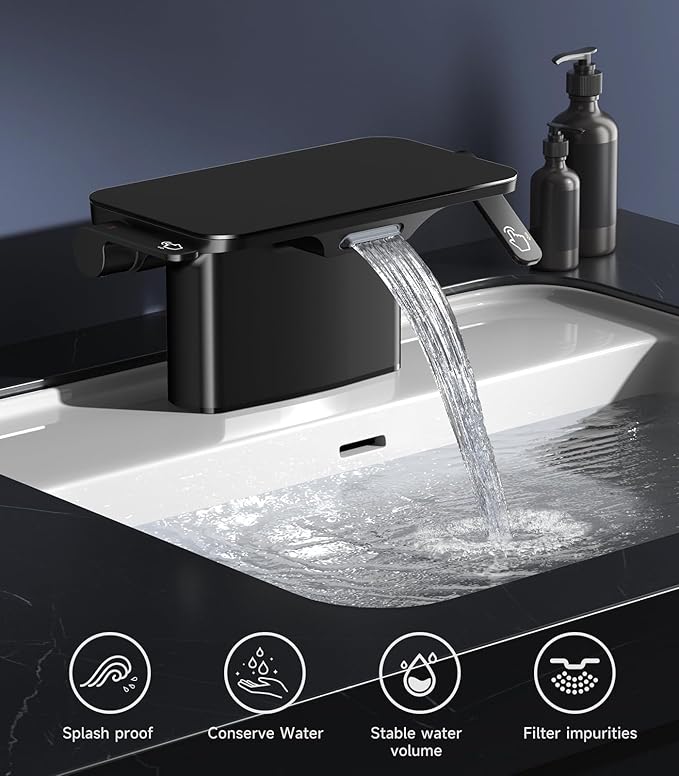 4 Inch 2-Hole Bathroom Sink Faucet with Storage & Drain Stopper
