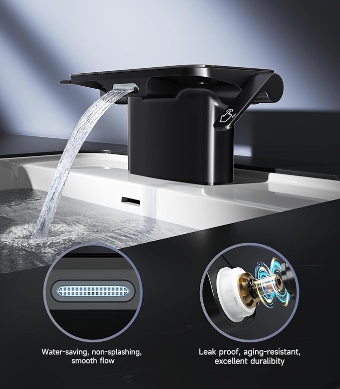 4 Inch 2-Hole Bathroom Sink Faucet with Storage & Drain Stopper