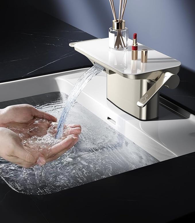 4 Inch 2-Hole Bathroom Sink Faucet with Storage & Drain Stopper