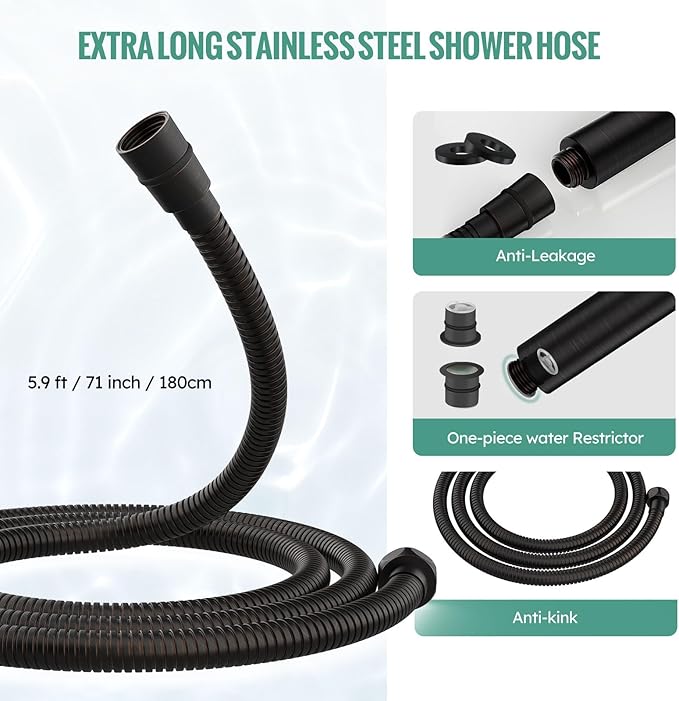 High Pressure Handheld Shower Head with 9 Spray Modes and Water Softener Filter – Removes Chlorine from Hard Water