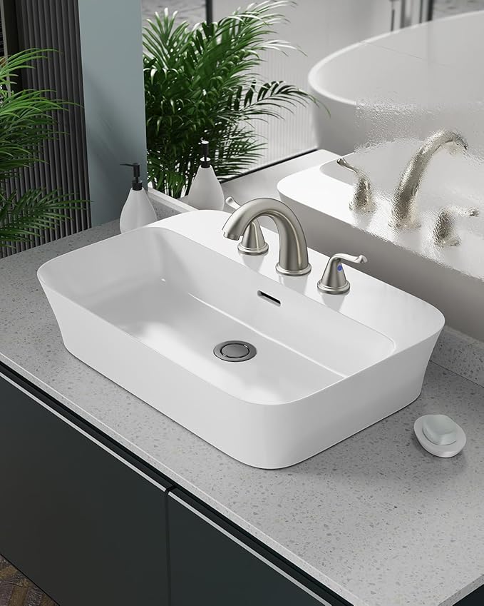 3-Hole 2-Handle RV Bathroom Sink Faucet w/Drain & Supply Lines