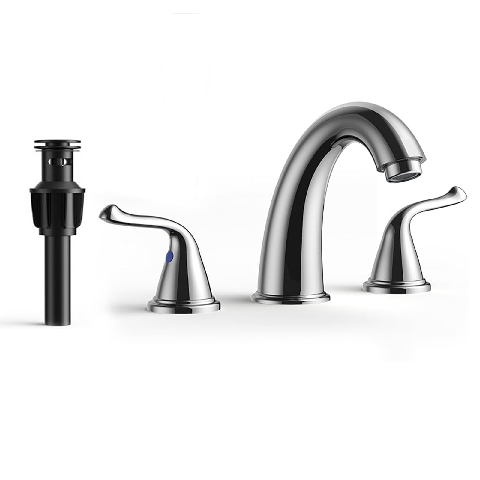 3-Hole 2-Handle RV Bathroom Sink Faucet w/Drain & Supply Lines