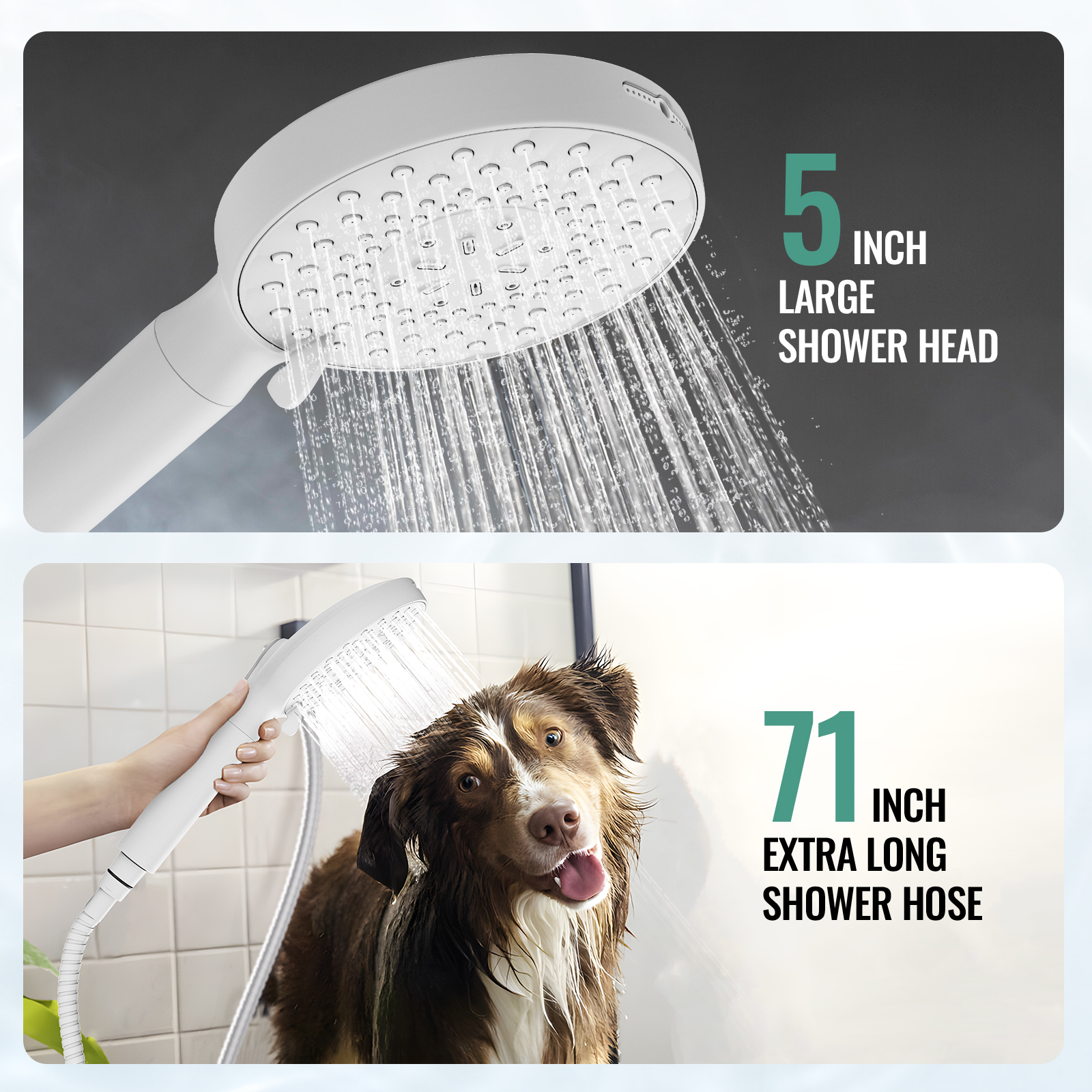 High Pressure Handheld Shower Head with 9 Spray Modes and Water Softener Filter – Removes Chlorine from Hard Water