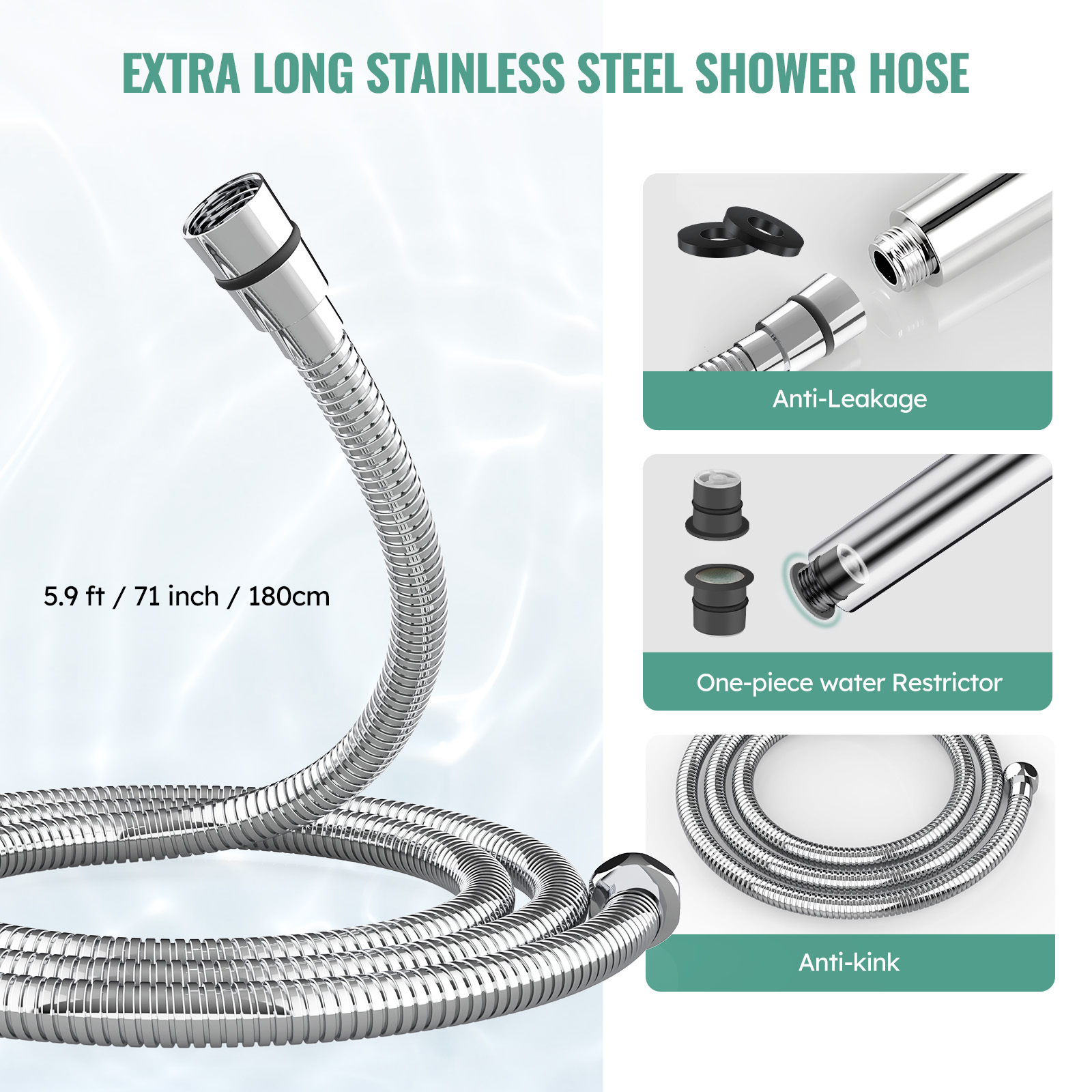 High Pressure Handheld Shower Head with 9 Spray Modes and Water Softener Filter – Removes Chlorine from Hard Water