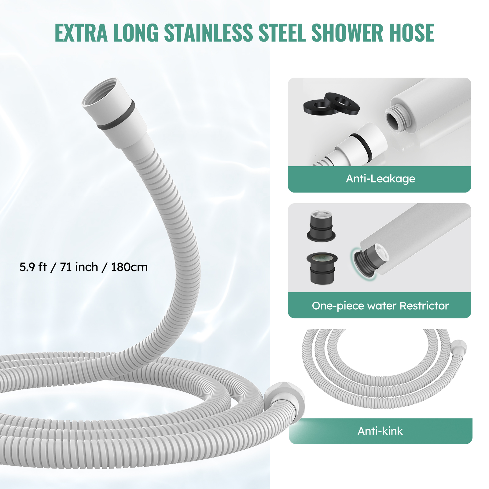 High Pressure Handheld Shower Head with 9 Spray Modes and Water Softener Filter – Removes Chlorine from Hard Water