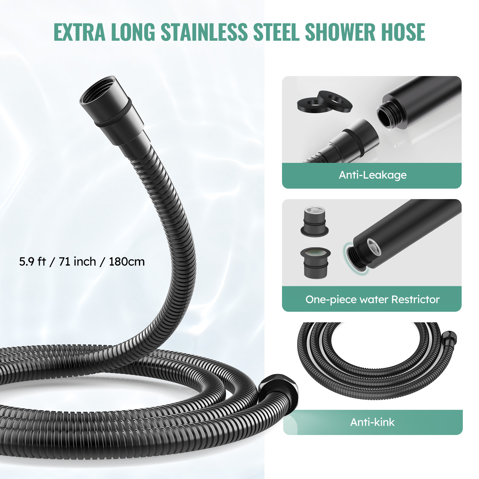 High Pressure Handheld Shower Head with 9 Spray Modes and Water Softener Filter – Removes Chlorine from Hard Water