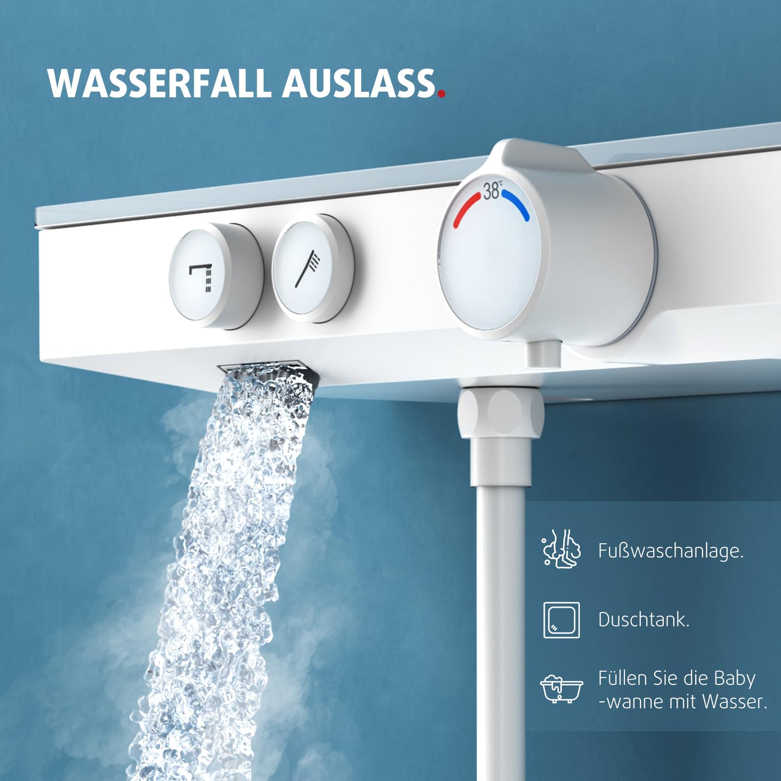 Simple Adjustment Rod Shower Kit (Thermostatic)