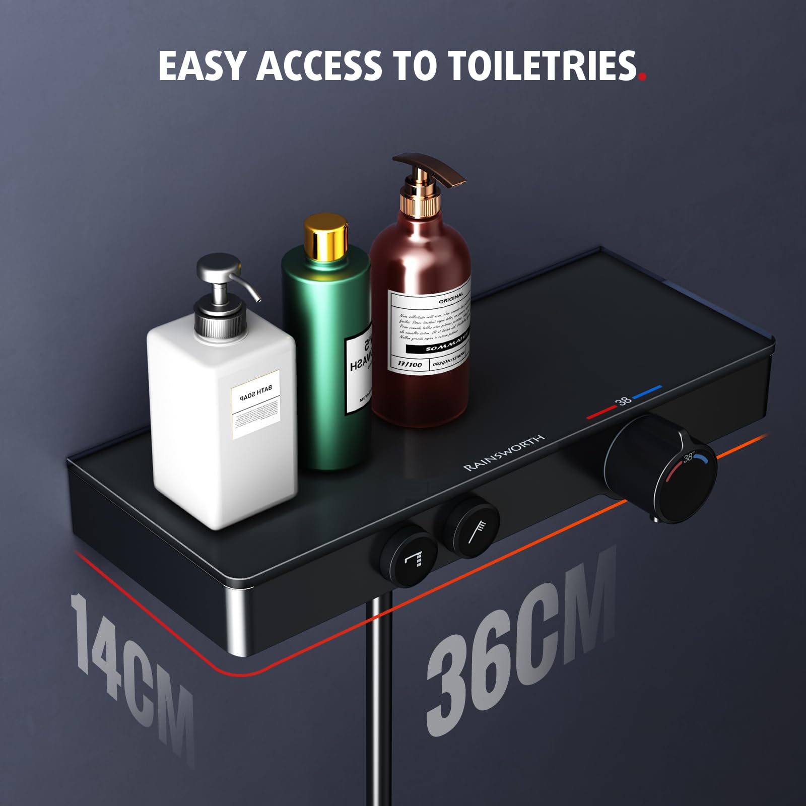 Simple Adjustment Rod Shower Kit (Thermostatic)