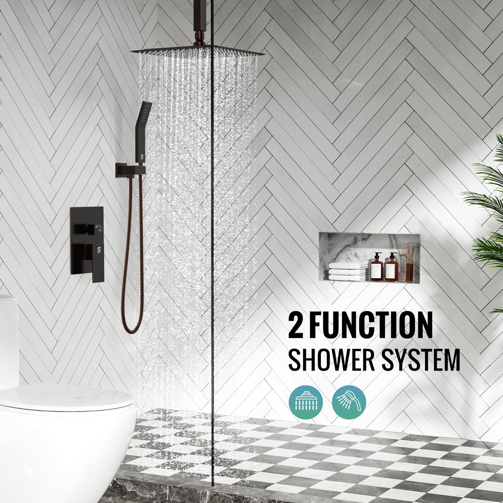 Ceiling Trim Kit Shower Set (Square)