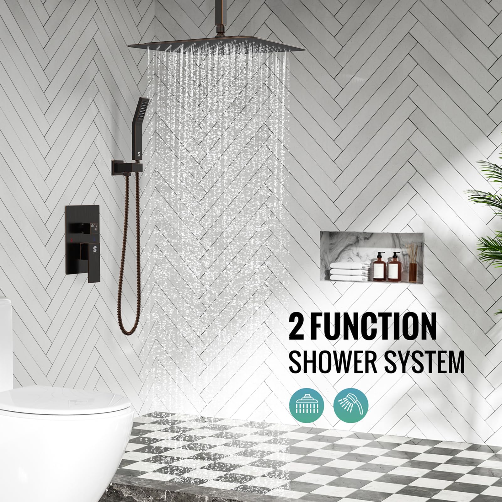 Ceiling Trim Kit Shower Set (Square)