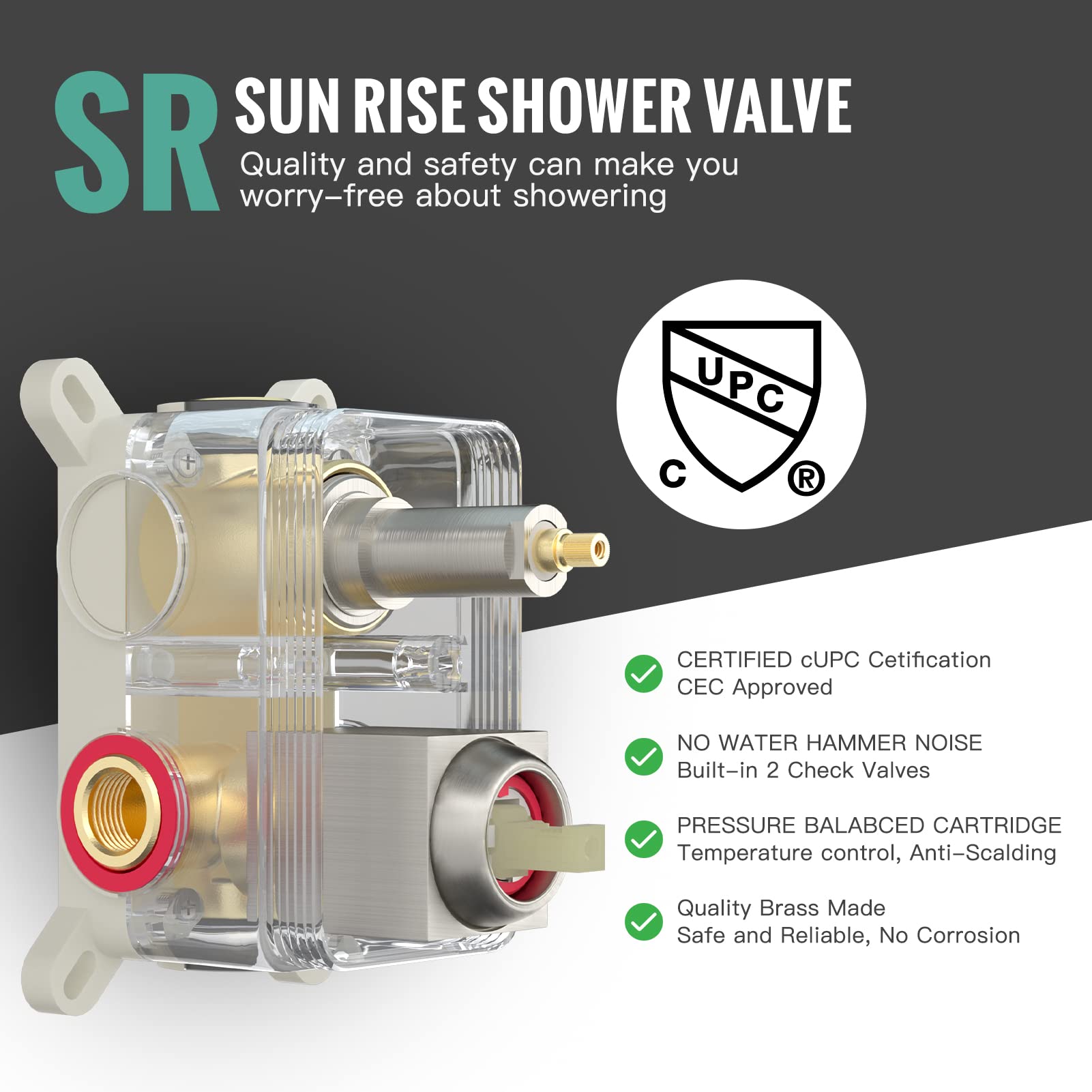 Ceiling Mounted Handle Shower Set (Square)