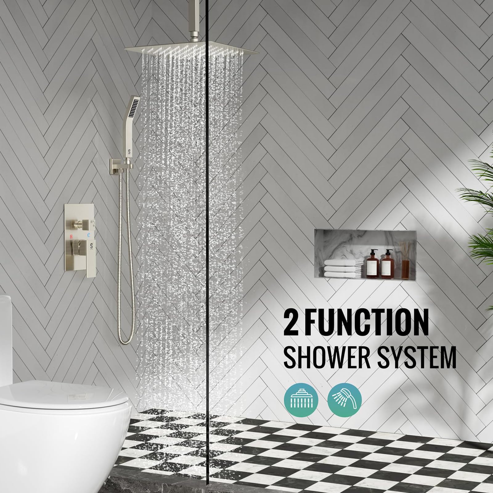 Ceiling Trim Kit Shower Set (Square)