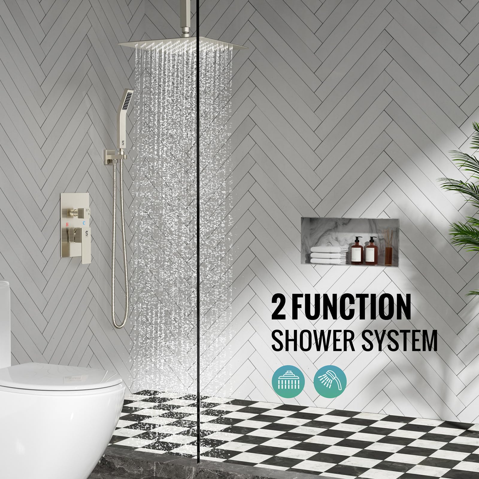 Ceiling Trim Kit Shower Set (Square)