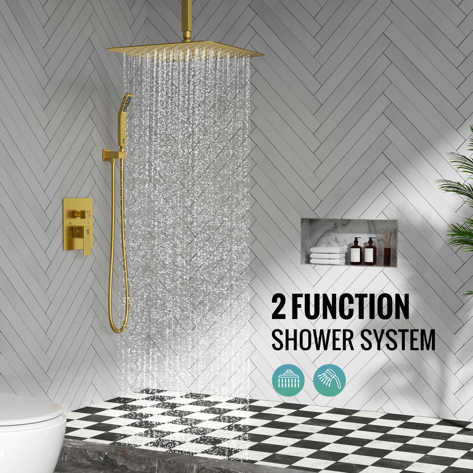 Ceiling Trim Kit Shower Set (Square)