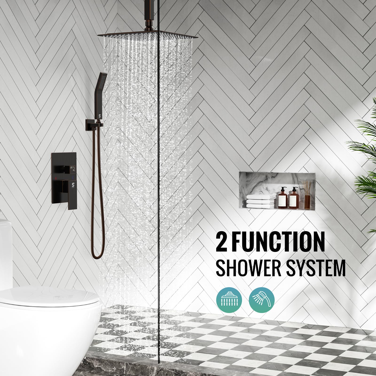 Ceiling Trim Kit Shower Set (Square)