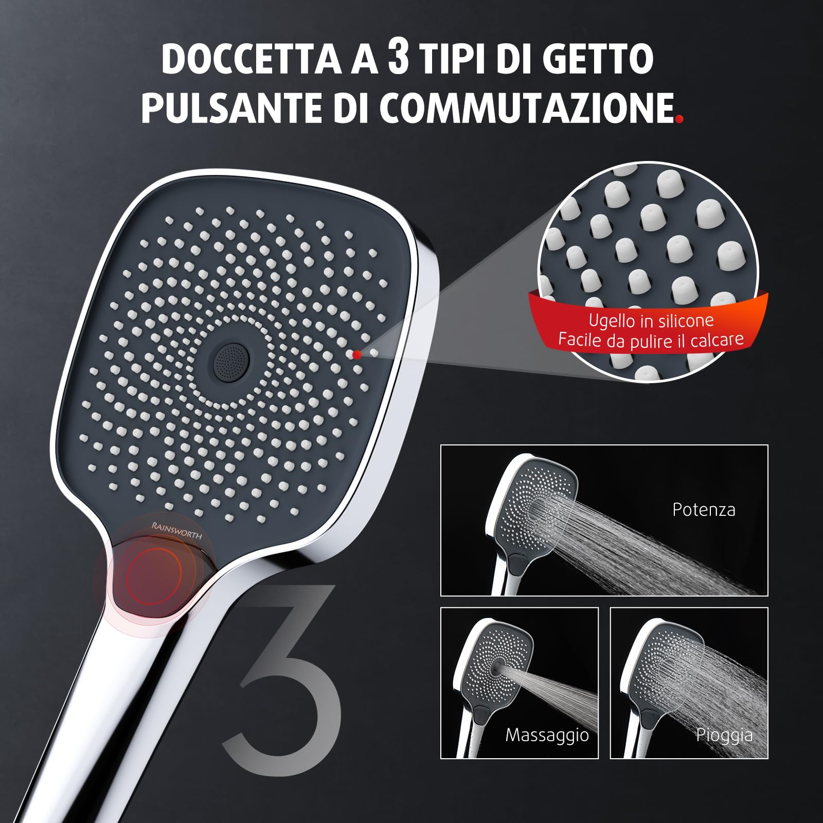 Three Function Shower System (Thermostatic)