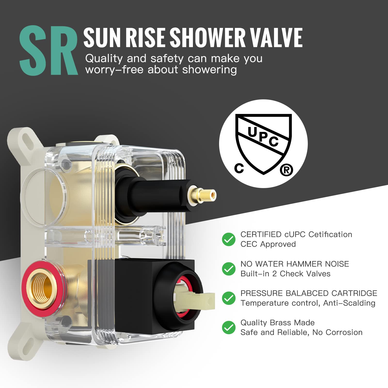 Ceiling Mounted Handle Shower Set (Square)