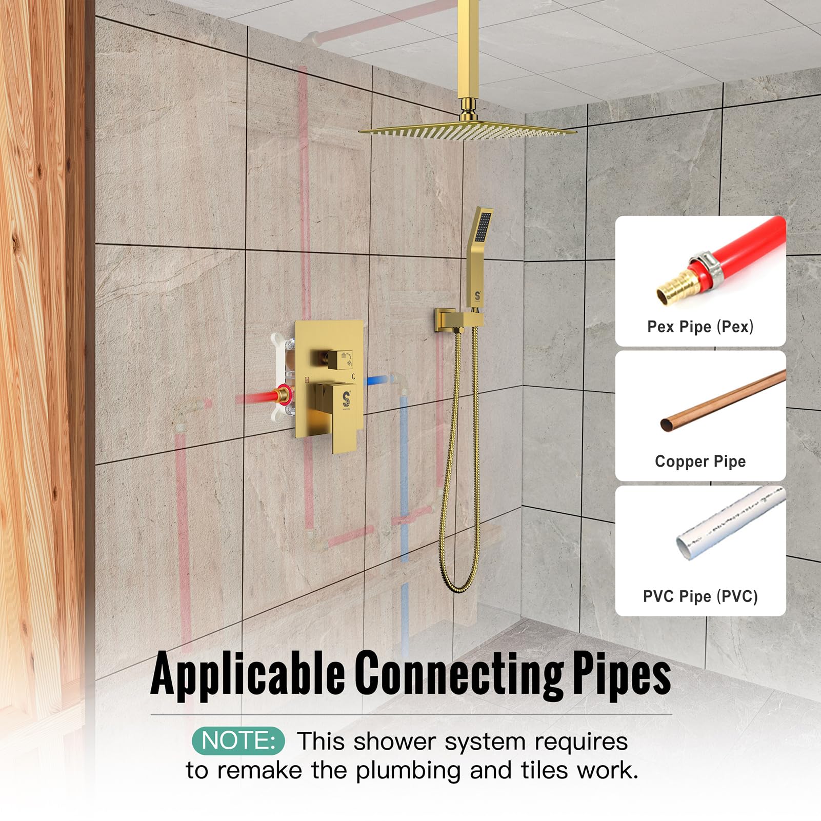 Ceiling Trim Kit Shower Set (Square)