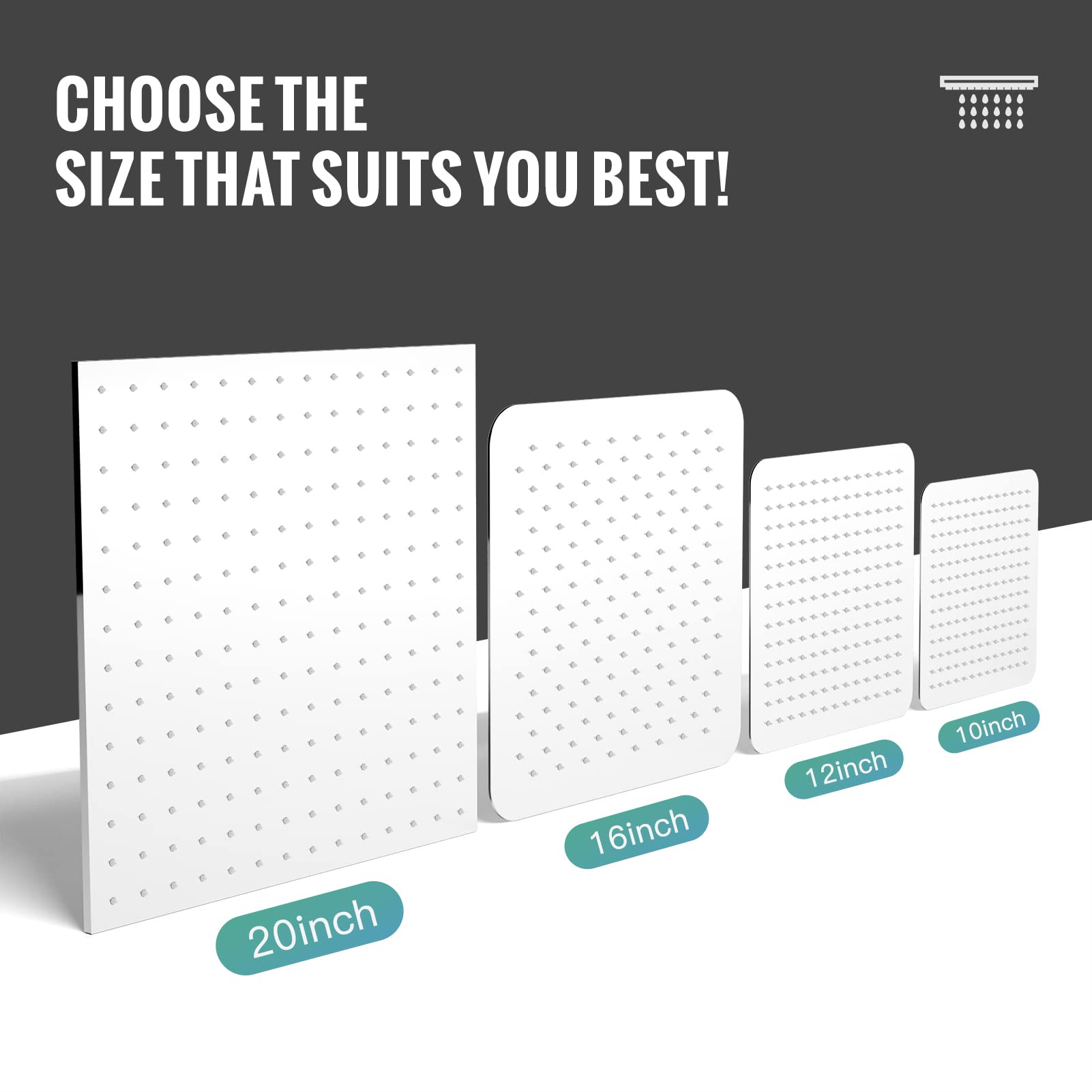 Ceiling Mounted Handle Shower Set (Square)