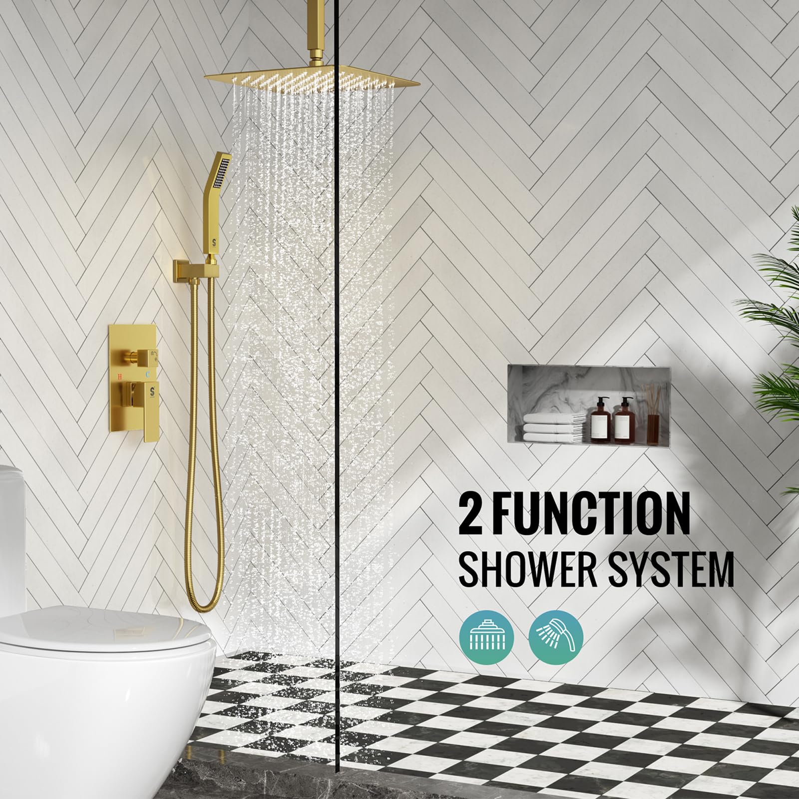 Ceiling Trim Kit Shower Set (Square)