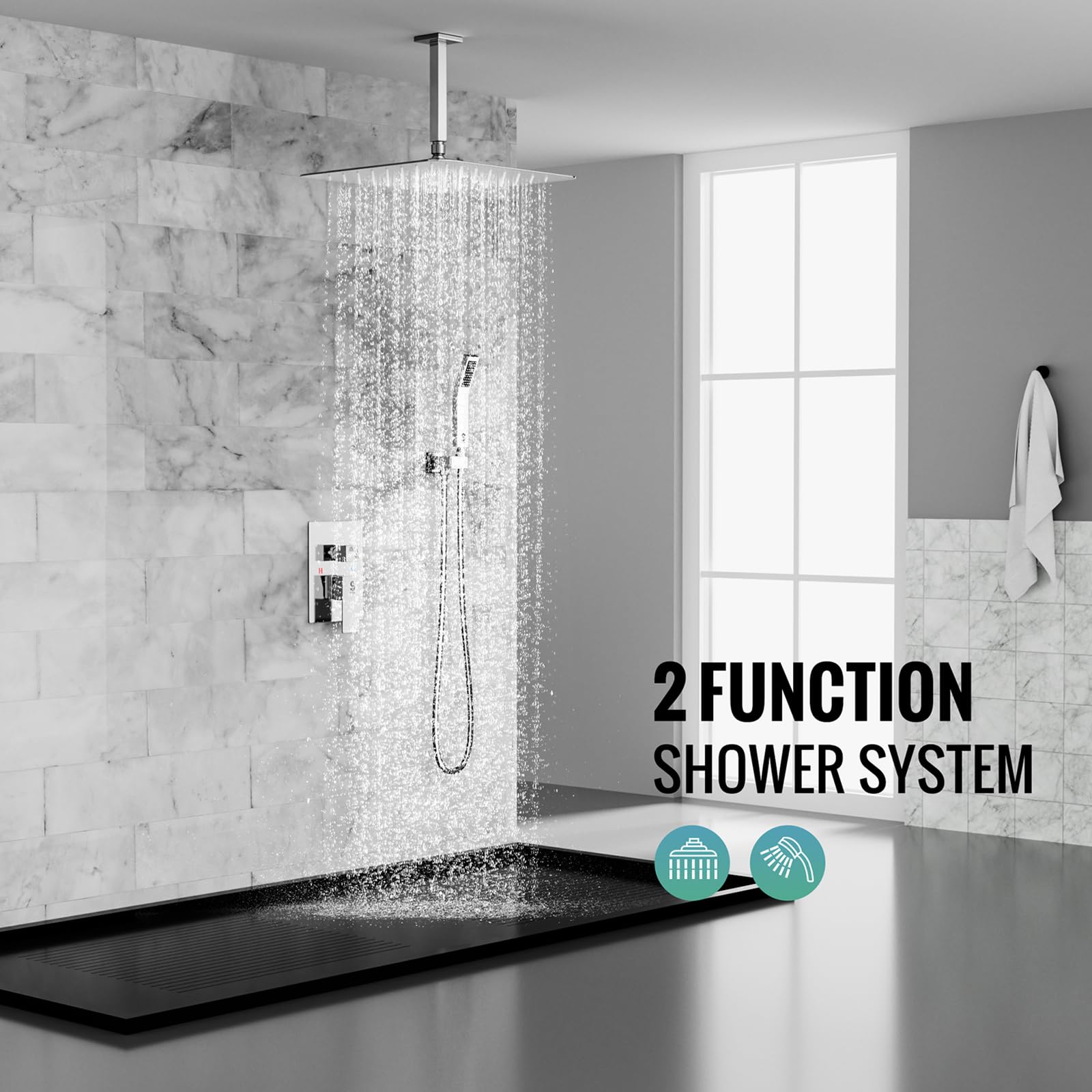 Ceiling Trim Kit Shower Set (Square)