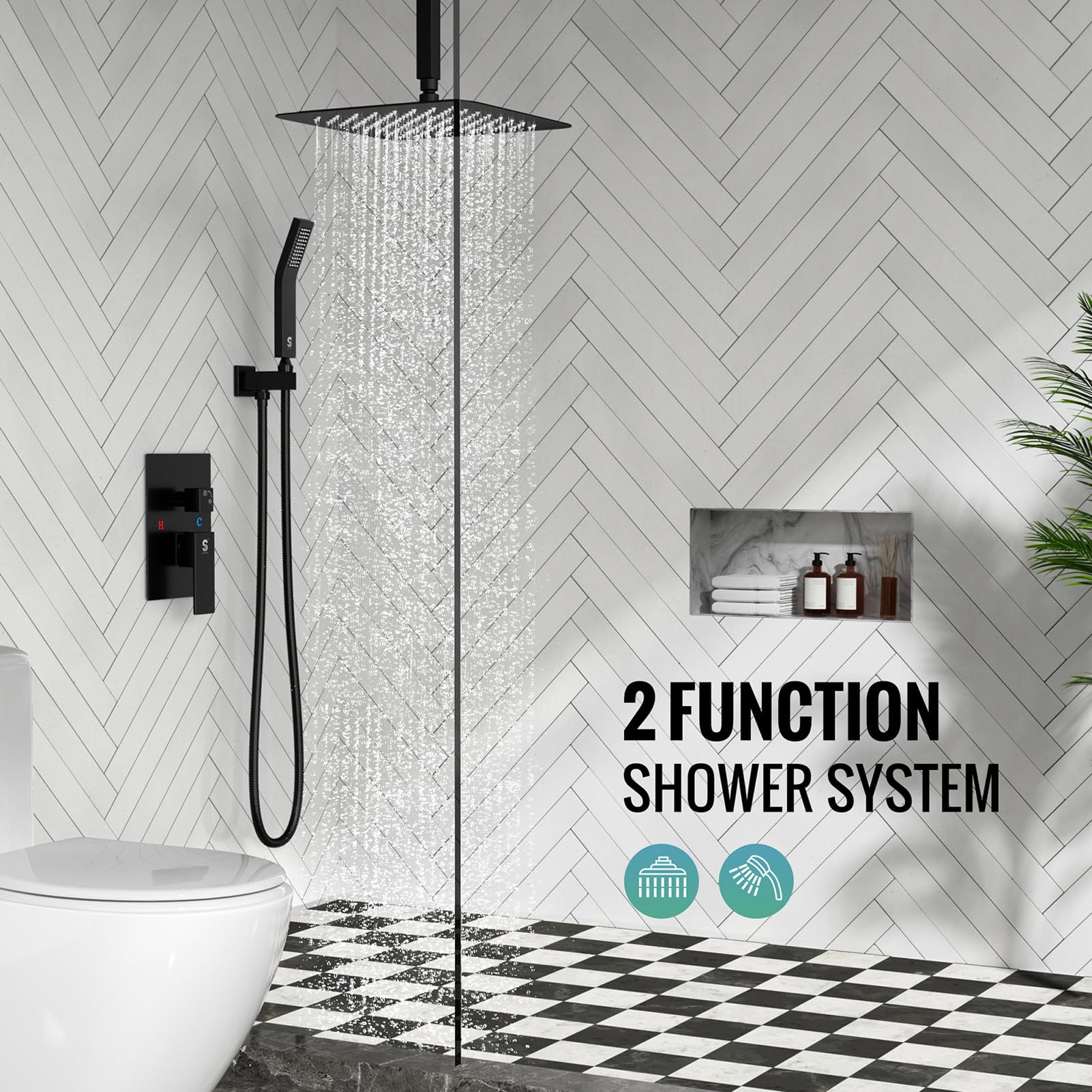 Ceiling Trim Kit Shower Set (Square)