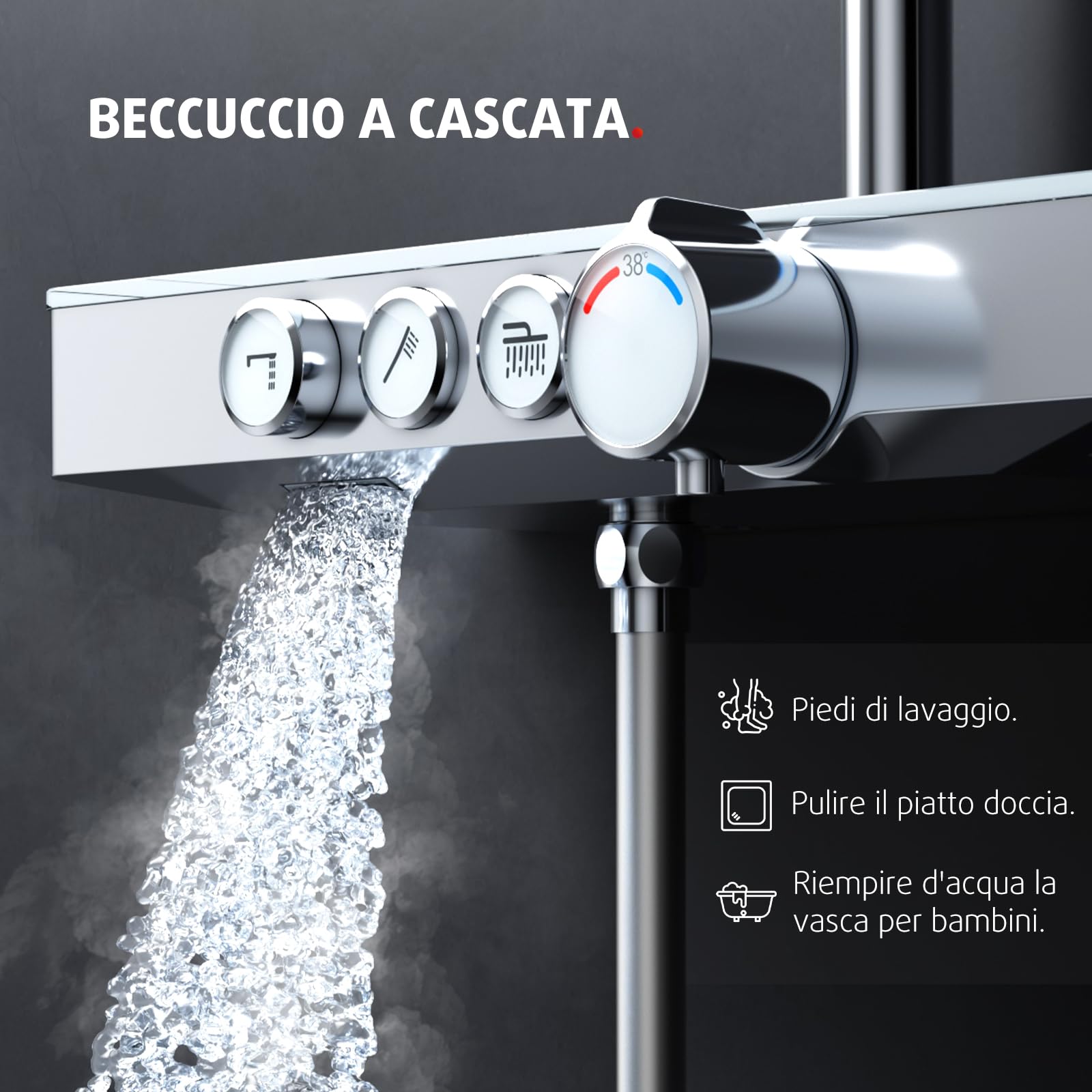 Three Function Shower System (Thermostatic)
