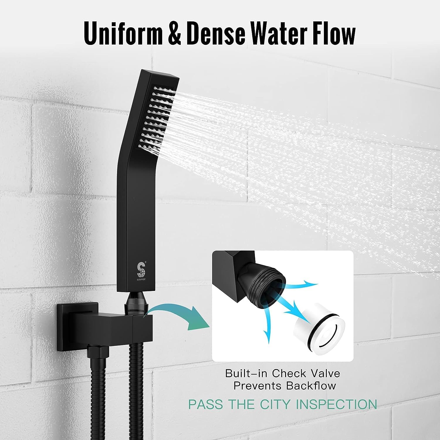 Ceiling Mounted Button Shower System (Square))