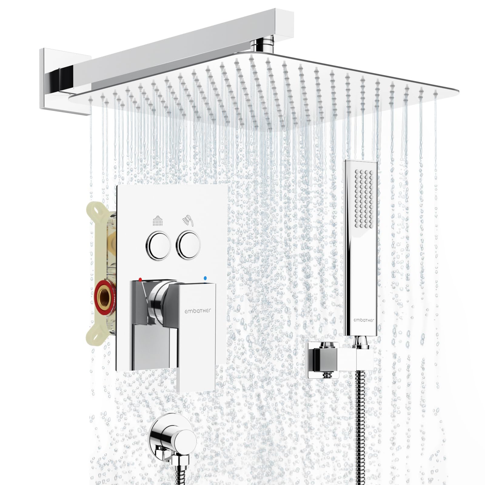 Wall-Mounted Rainfall Shower System