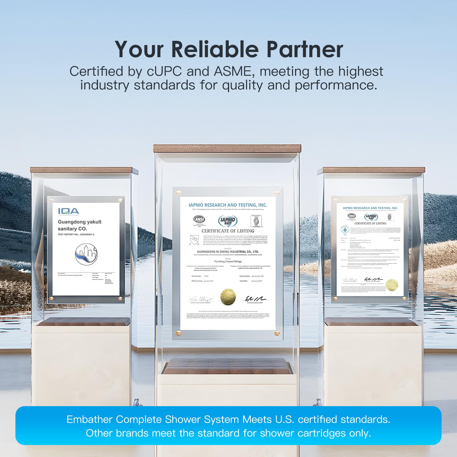 Cross Bar Button Shower Set (Square)