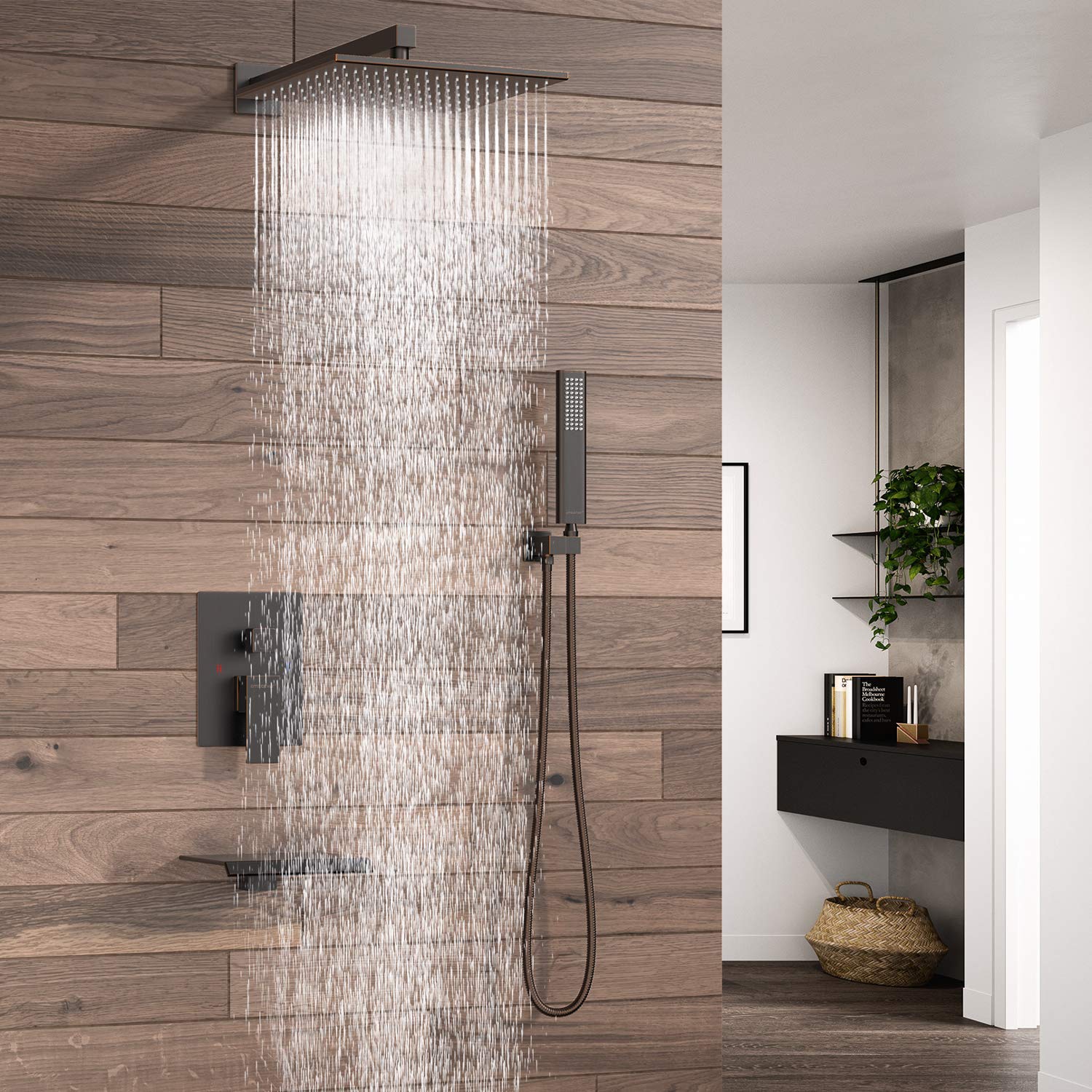 Shower System with Tub Spout Faucet Set