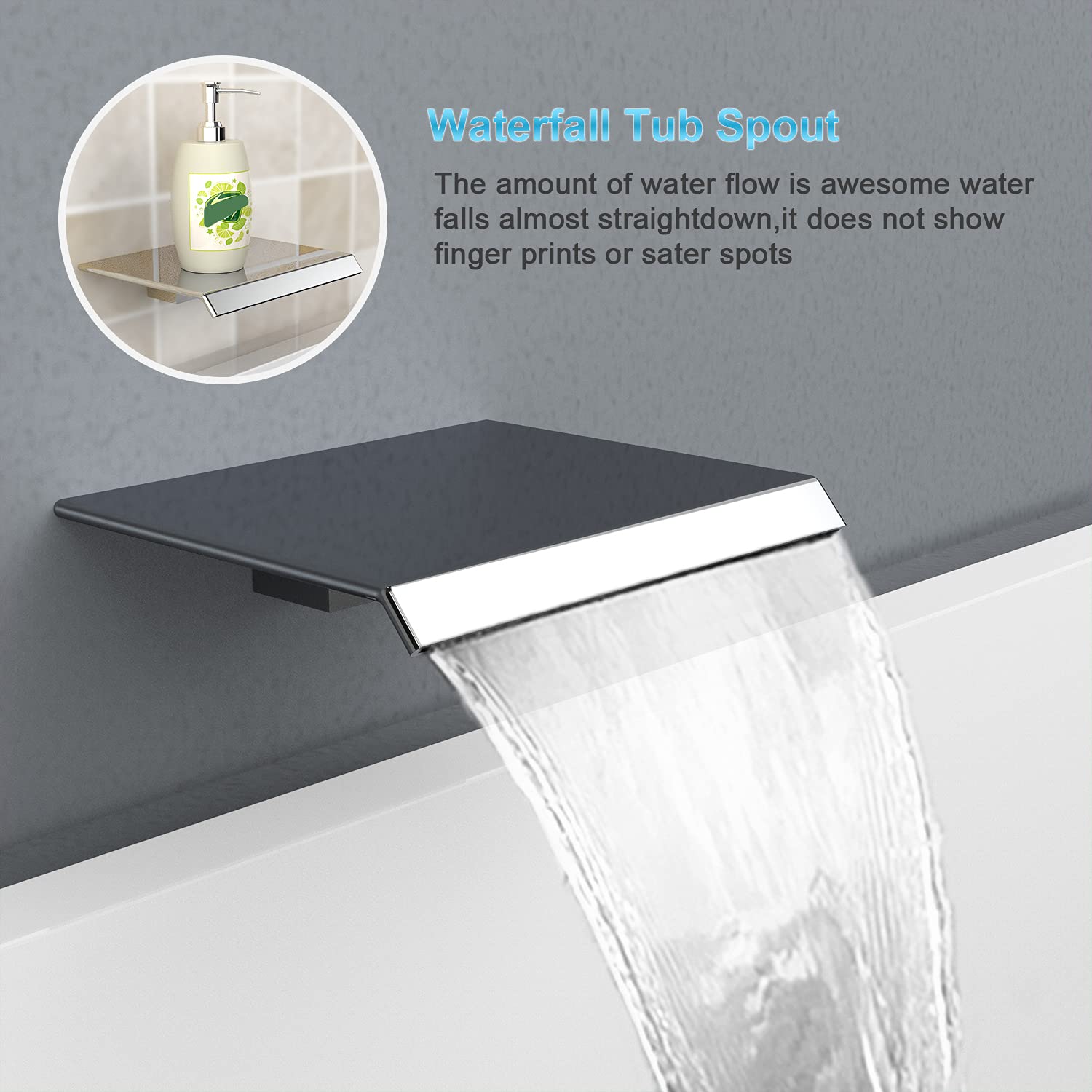 Shower System with Tub Spout Faucet Set