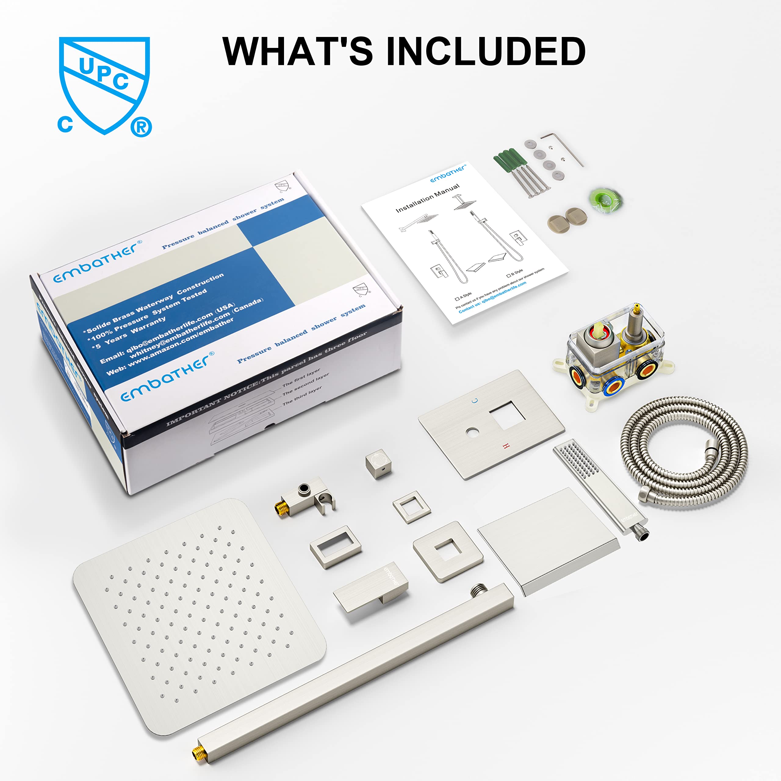 Shower System with Tub Spout Faucet Set