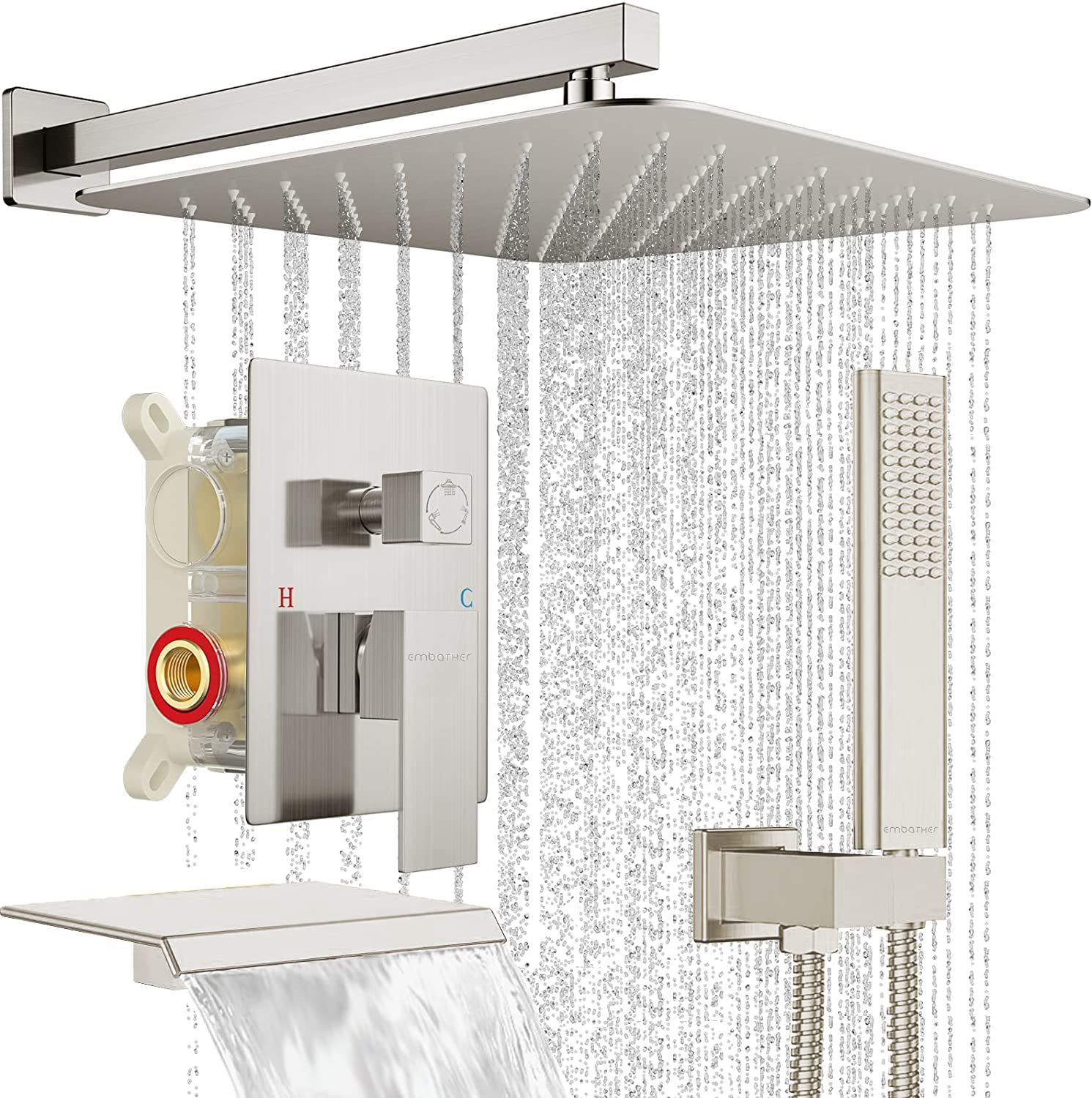 Shower System with Tub Spout Faucet Set