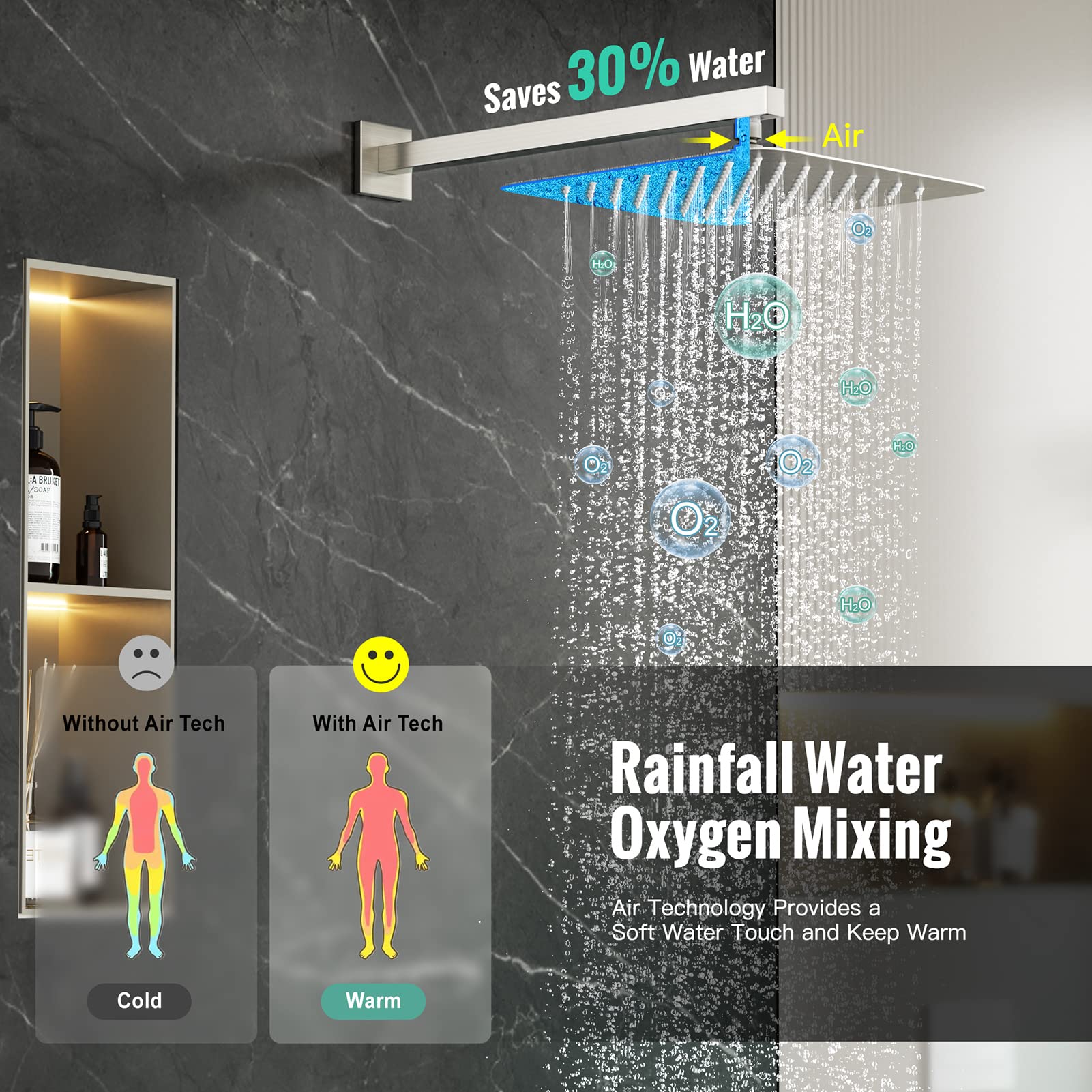 Bathtub Faucet Shower System with Tub Spout