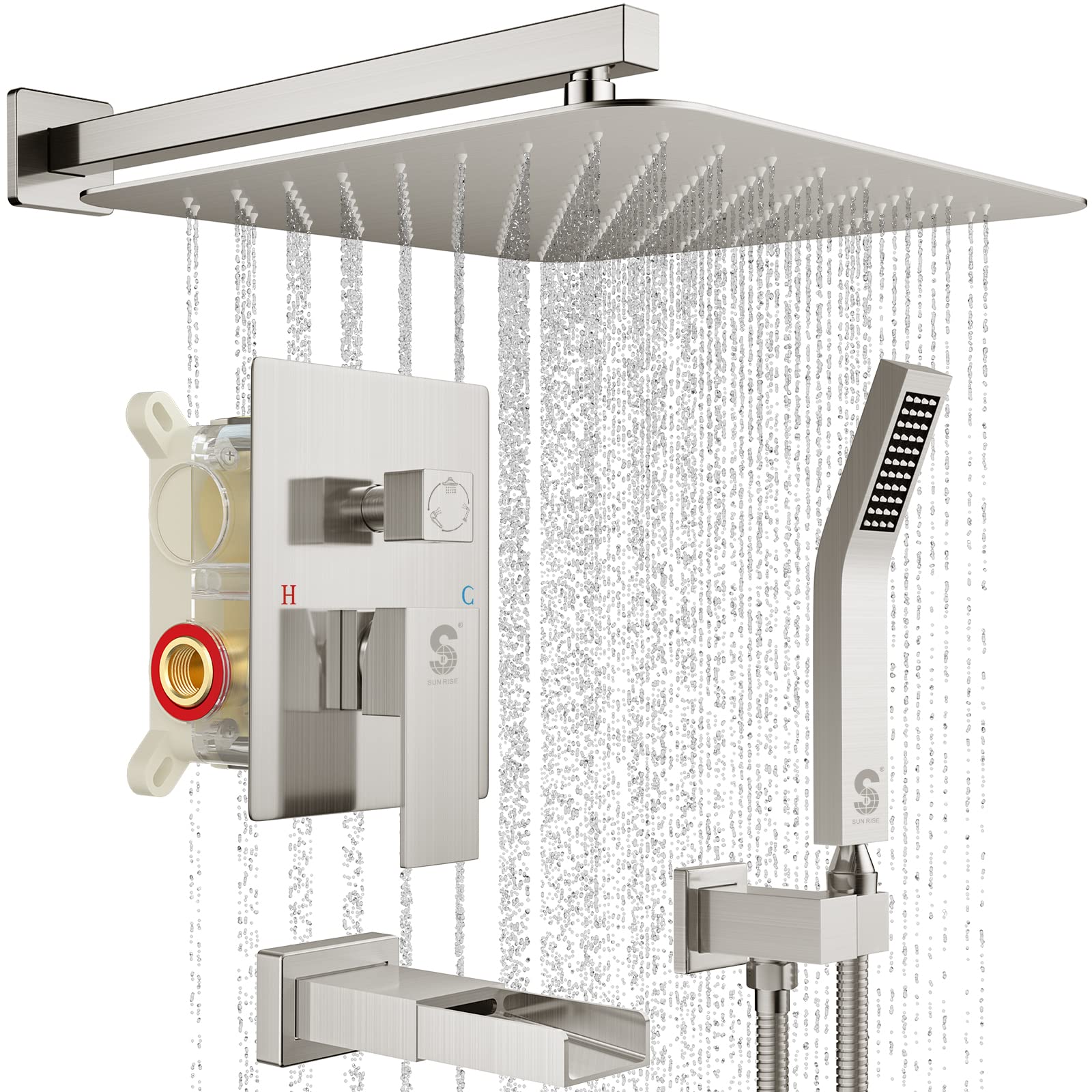 Bathtub Faucet Shower System with Tub Spout