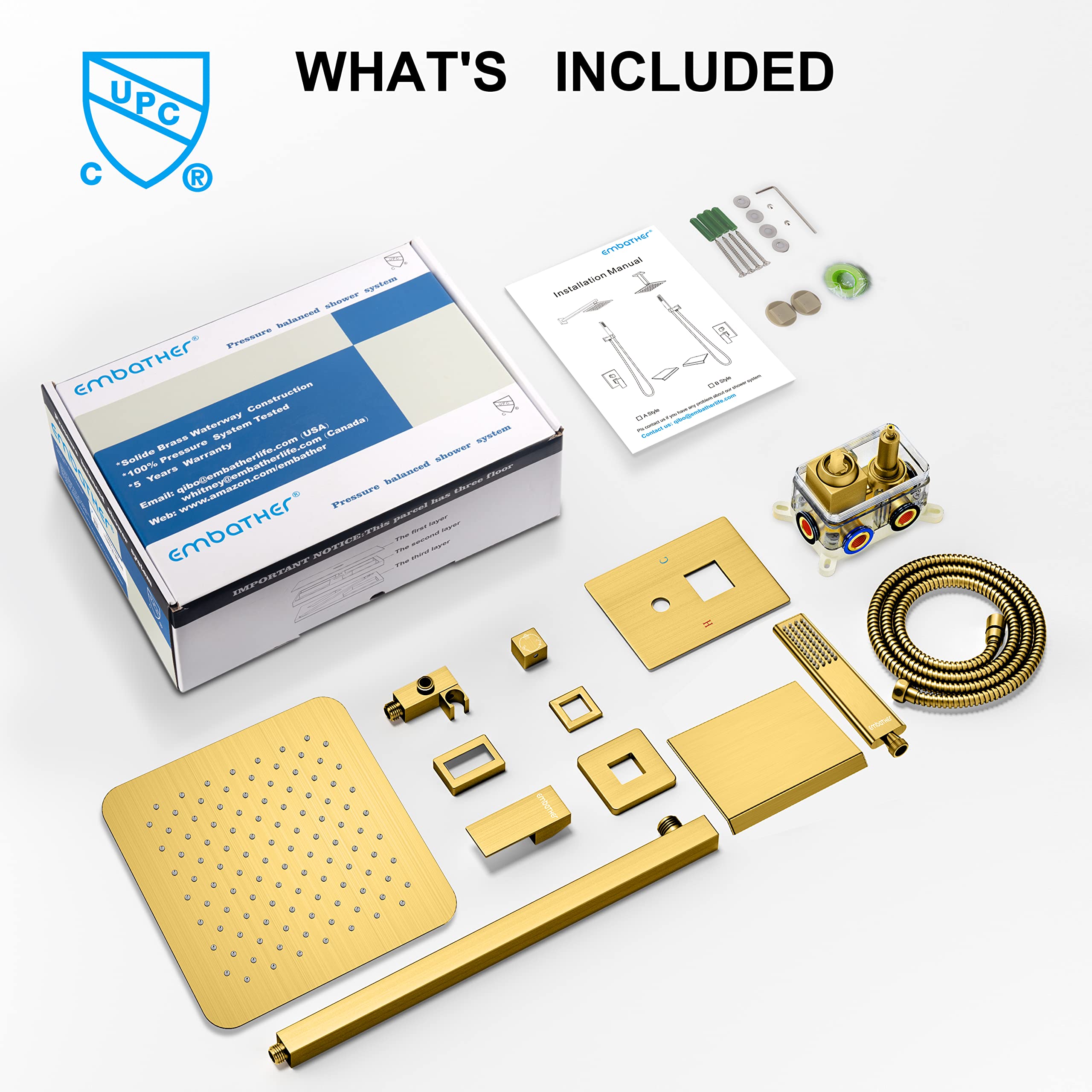 Shower System with Tub Spout Faucet Set